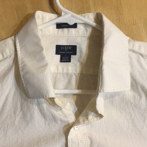 J. Crew button down, casual, yellow and white